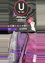 U By Kotex All Nighter With Comfort Flex Ultra thin pads with wings